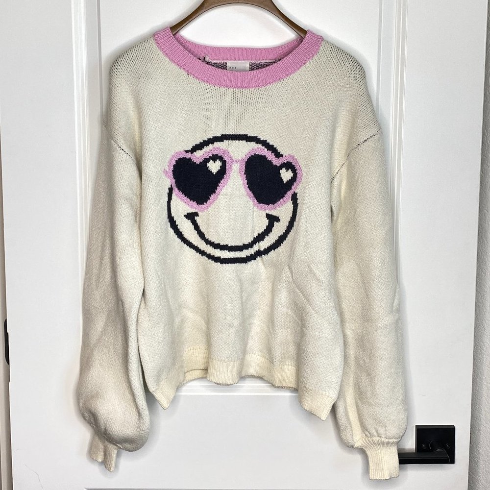 Dee Elly Smiley Face Sweater